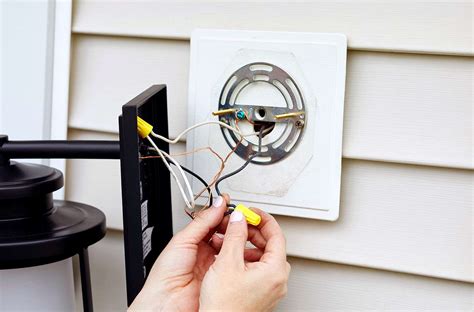 exterior junction box for flood light|replacing outdoor flood light fixture.